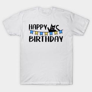 Happy Birthday Cat Dad Owner Sweet Funny Gift Present T-Shirt